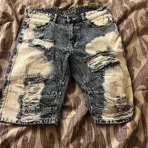 Light blue jean short